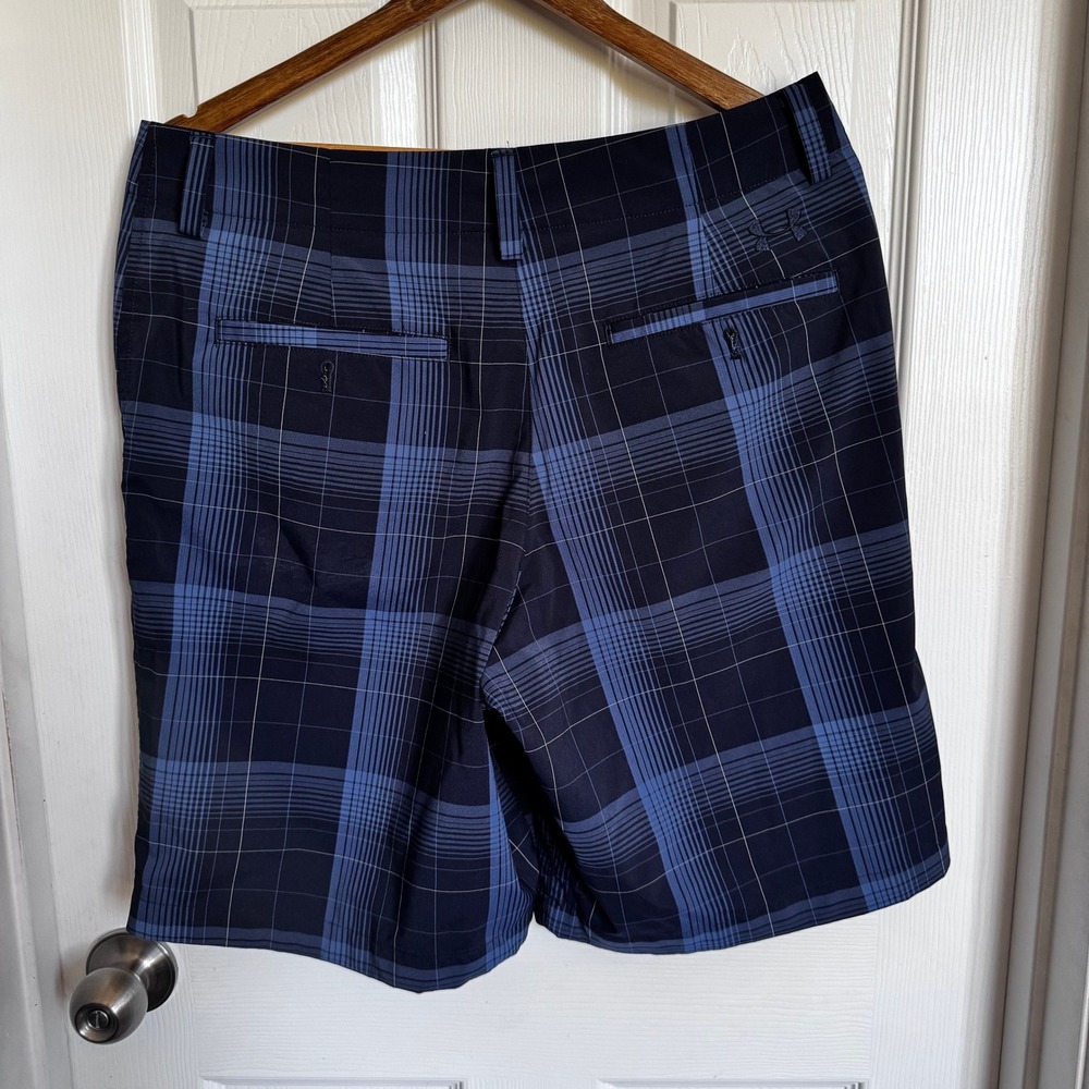 Under Armour Mens Blue Plaid Golf Shorts Loose Fit Size 32 - Picture 4 of 6